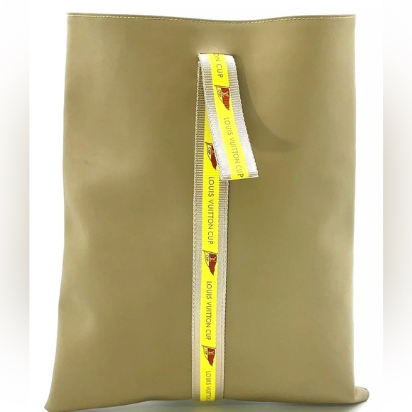 Auth Louis Vuitton LV Cup 2003 Limited Gray Yellow Hand Bag - Picture 1 of 16